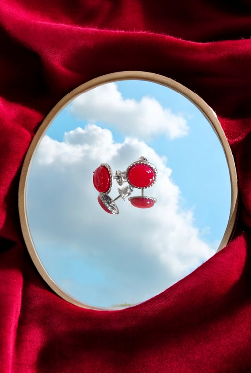 گوشواره صدفی دخترانه برند Orsay مدل میخی فانتزی