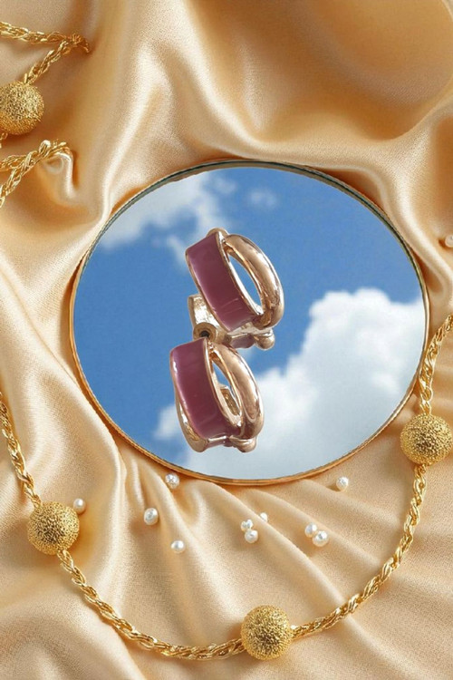 اکسسوری زنانه مدل نیمدایره شیک و ساده رنگ طلاییاکسسوری