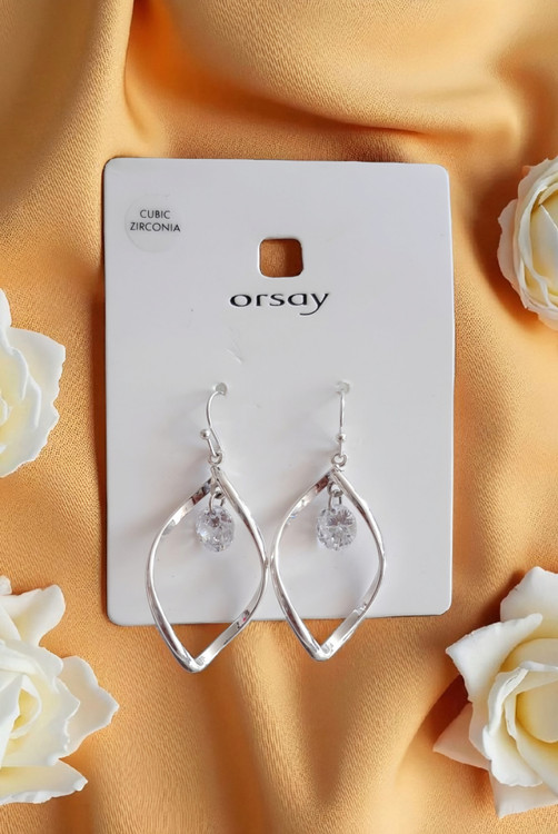 گوشواره نقرهای زنانه مدل جواهری و مجلسی