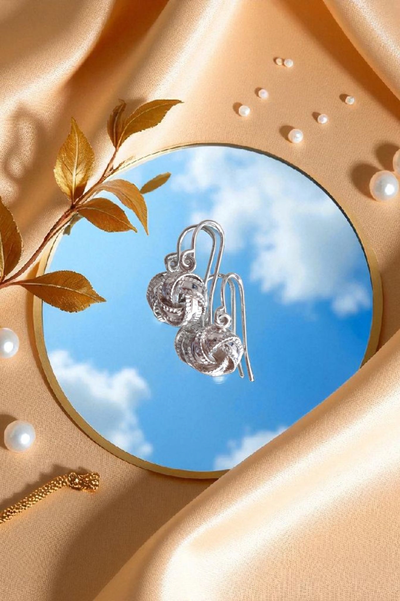 گوشواره استیل آویزی زنانه مدل گل برند Orsay