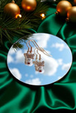 گوشواره استیل آویزی طرح گوزن کریسمسی برند Beeline