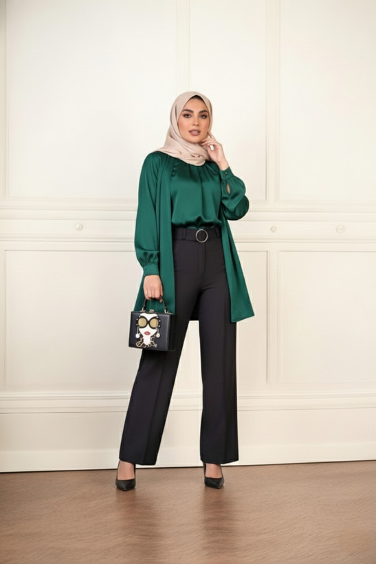 شلوار مجلسی زنانه مشکی کرپ مازراتی – مناسب استایل رسمی و اداری